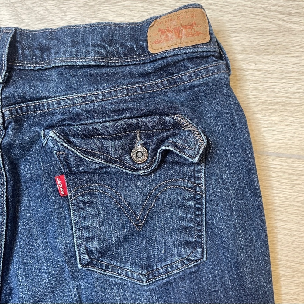Levi’s 515 Bootcut Dark Wash Blue Denim Midrise Jeans Women’s Size 12M - Picture 9 of 14